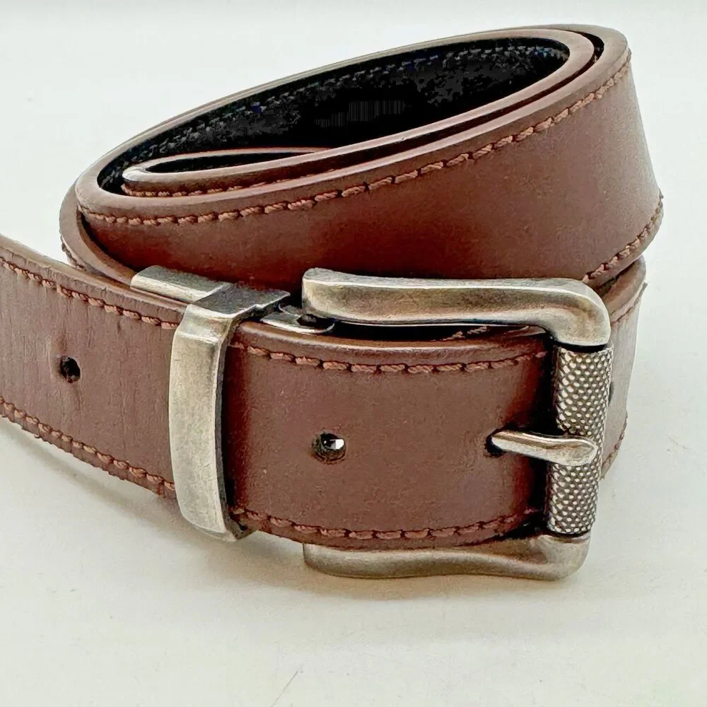Aeropostale Y2K Brown Black Reversible Belt Men's M  1.25